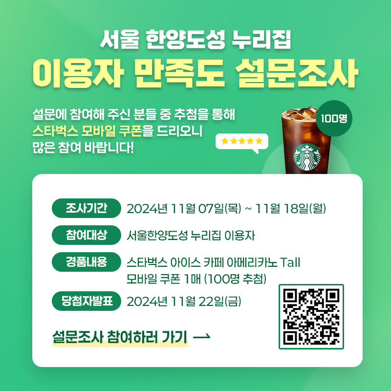 서울 한양도성 누리집 이용자 만족도 설문조사